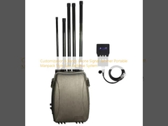 Tùy chỉnh 6 băng tần Drone Signal Jammer Portable Manpack Style Uav Defense System