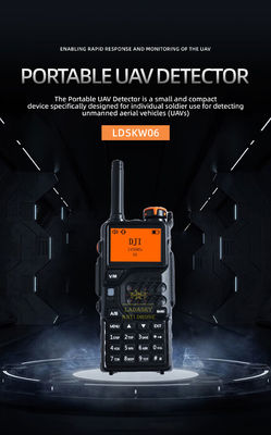 Mua Thiết bị phát hiện máy bay không người lái có thể đeo với pin 5000mAh và ăng-ten băng tần đầy đủ 300MHz-6000MHz sản xuất trực tuyến