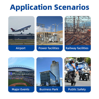 Portable Drone Detector 100MHz-6GHz 3km Range 600g Wearable