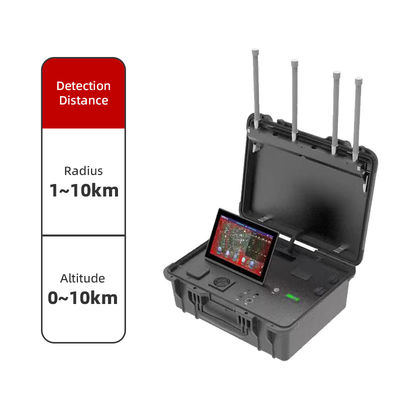 Mua Máy dò máy bay không người lái di động tầm xa 10km với phạm vi phủ sóng UAV đầy đủ, cảnh báo thời gian thực và thiết kế tiết kiệm năng lượng bền vững sản xuất trực tuyến