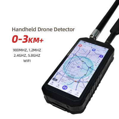 Drone Professional Wireless Intercom Portable Drone Detector | 0~3 km Detection Range, Detection 900MHz, 1.2MHz, 2.4GHz, 5.8GHz, WiFi | Anti-Drone Defense, Alarm System & Security System 