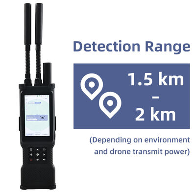 Mua Máy dò Drone cầm tay với quét 70MHz-6GHz, pin 8000mAh và phạm vi phát hiện 3km dành cho Lực lượng thực thi pháp luật sản xuất trực tuyến