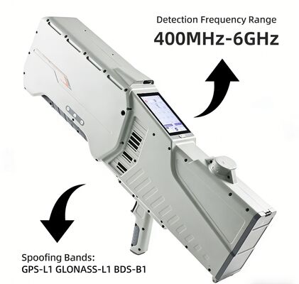 Mua Hệ thống phát hiện Drone tích hợp định hướng tìm kiếm và gây nhiễu 400MHz-6GHz 3km UAV theo dõi ≤10° Độ chính xác GPS điều hướng Spoofing IP65 Thiết bị chống máy bay không người lái di động sản xuất trực tuyến