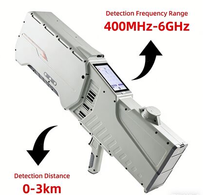 Mua Máy dò Drone cầm tay với phạm vi phát hiện 400MHz-6GHz, 3km và định vị GPS giả mạo, Thiết bị chống Drone di động sản xuất trực tuyến