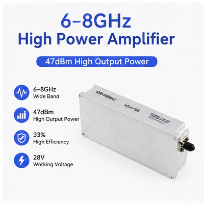 Mua Bộ khuếch đại công suất RF GaN TZ-6000-8000 50W | Mô-đun băng rộng 6000-8000 MHz sản xuất trực tuyến