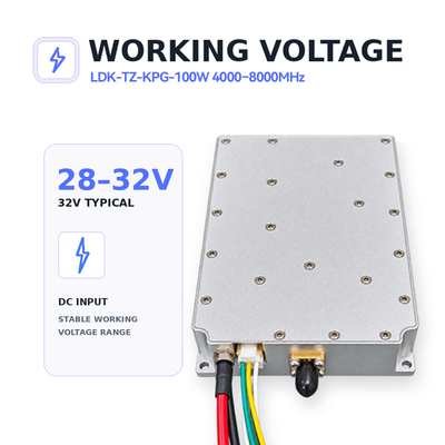 mua Mô-đun khuếch đại công suất RF GaN 100W 4000-8000MHz | Bộ khuếch đại RF băng thông rộng có độ lợi cao 45dB Độ phẳng độ lợi ≤5 dB Hỗ trợ giao tiếp RS485 và TTL cho Sản phẩm An ninh Chống Drone sản xuất trực tuyến