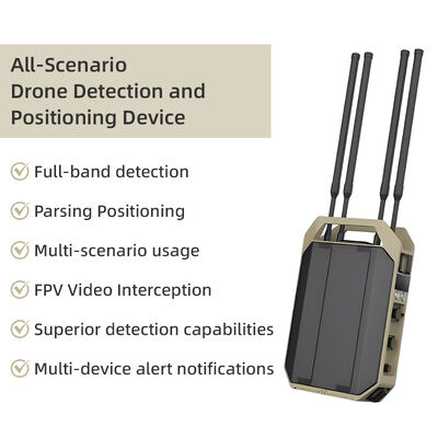 Drone Detector 12km Detection Range 100MHz-6.2GHz Wideband Detection and 24 Hours Continuous Operation Portable Drone Detector Drone detection drone security anti drone system