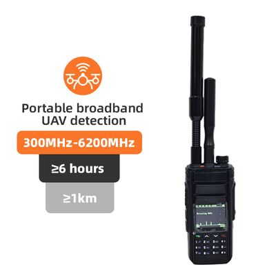 2KM Máy dò máy bay không người lái cầm tay 300M ~ 6.2Ghz 1.5G 2.4G 5.2G 5.8G UAV di động FPV Dji Dron Detect System Detector